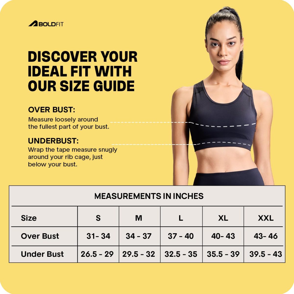 Boldfit Nylon Spandex Removable Padded Sports Bra for Women Gym Sports Bra for Girls Workout Full Coverage Padded Sports Bra for Gym Yoga Running Scoop Neck Elastic Bottom Band Support - Image 3