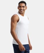 Jockey 9930 Men's Super Combed Cotton Rib Solid Slim Fit Round Neck Muscle Vest - Image 2