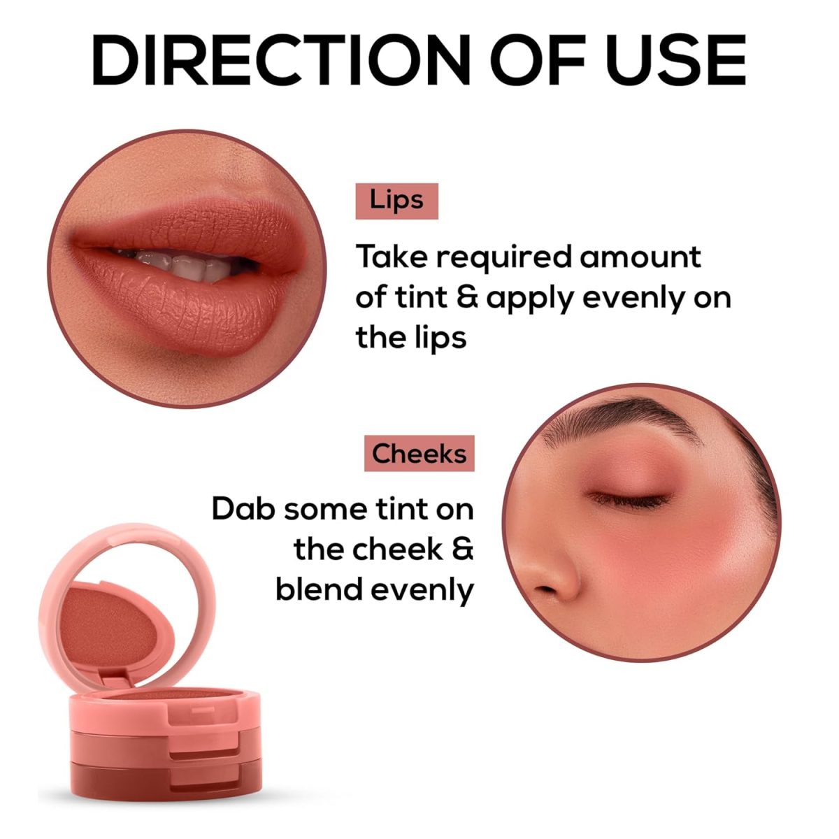 RENEE Glam Stack 3-In-1 Lip & Cheek Tint - Nude 4.5gm - 3 Shades in 1, Rich Creamy Natural Seamless Finish, Smooth & Blendable Formula- Travel Friendly, Quick & Easy to Use - Image 4