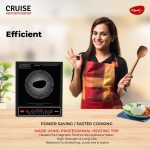 Pigeon by Stovekraft Cruise 1800 watt Induction Cooktop With Crystal Glass,7 Segments LED Display, Auto Switch Off - Black - Image 5