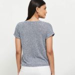 Max Women's Cotton Regular Fit Textured Round Neck T-Shirt - Image 5