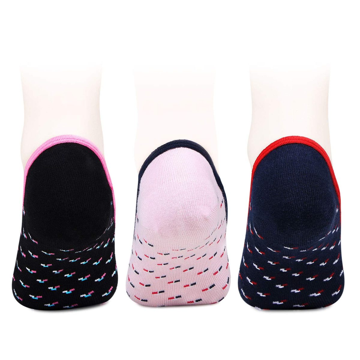 Hush Puppies Women's Cotton Regular Liners Socks (Pack Of 3) (Brohpfl-02-Po3_Multicolor_Free Size) - Image 3