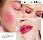 Korean Style Liquid Lip and Cheek Tint with Watermelon, Strawberry, Tomato Extracts - Rose Fragrance & Long-lasting High-Glossy Finish Smudge & Waterproof Cheeks Blusher for Women - Image 5