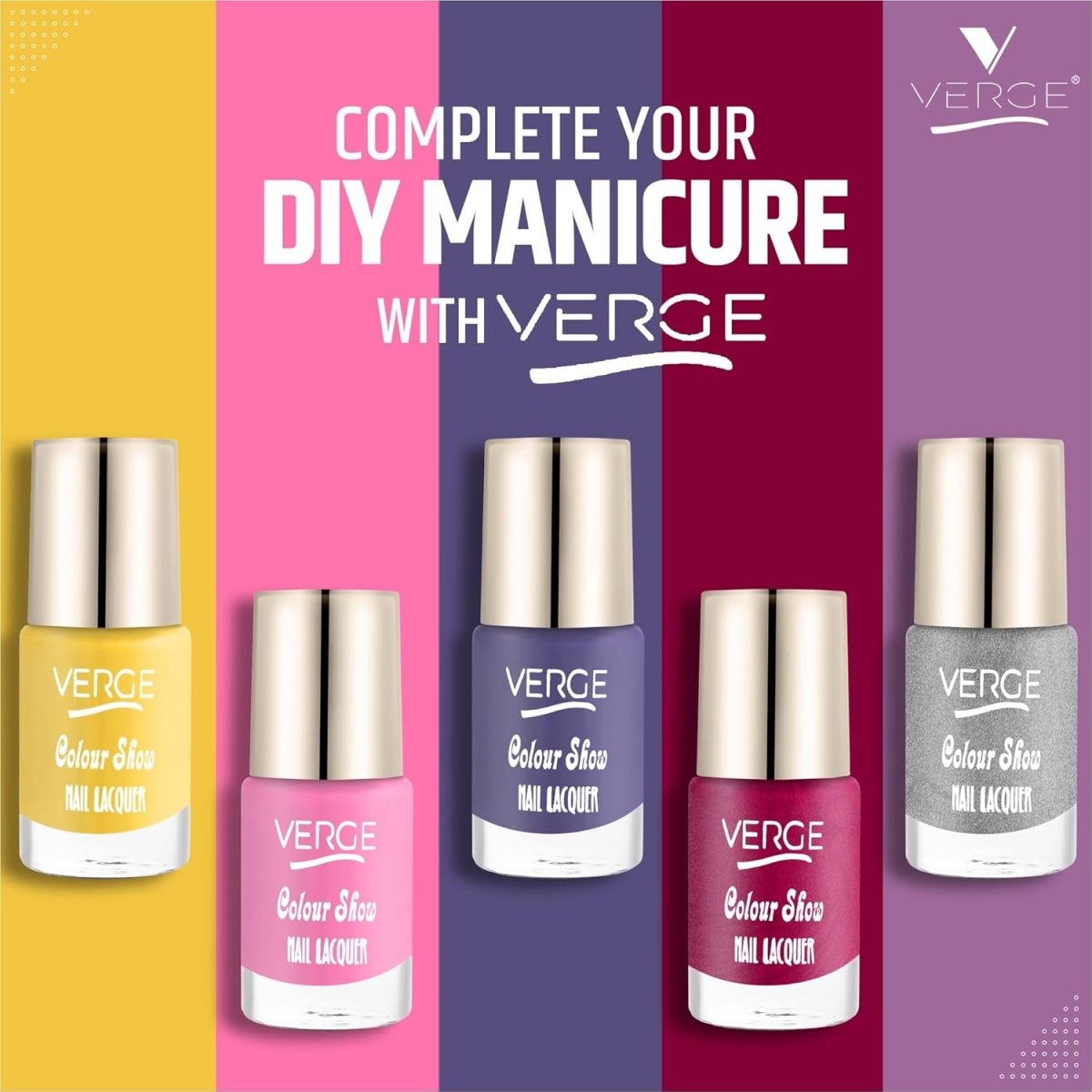 VERGE COLOUR SHOW LONG WEAR NAIL POLISH (PARABEN FREE & NON TOXIC) CHIP RESISTANT & QUICK DRY (MODERN COLOR RANGE COMBO) (CS12_54) - Image 4