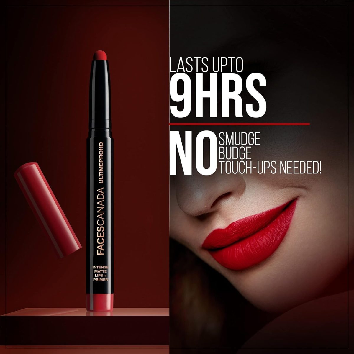 FACES CANADA Ultime Pro HD Intense Matte Lipstick + Primer - Tea Rose (Nude), 1.4g | 9HR Long Stay | Flawless HD Matte Finish | Intense Color | Lightweight | Smooth Glide | Primer Infused - Image 3