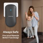 COSTAR Wireless Door Bell Kits Chime for Home Office with LED Light 300 Meter 1000 Feet Operating Range 32 Ringtones 5 Levels Volume, 1 Receiver and 1 Push Button IP44 Waterproof (Pebble T301-Black) - Image 6