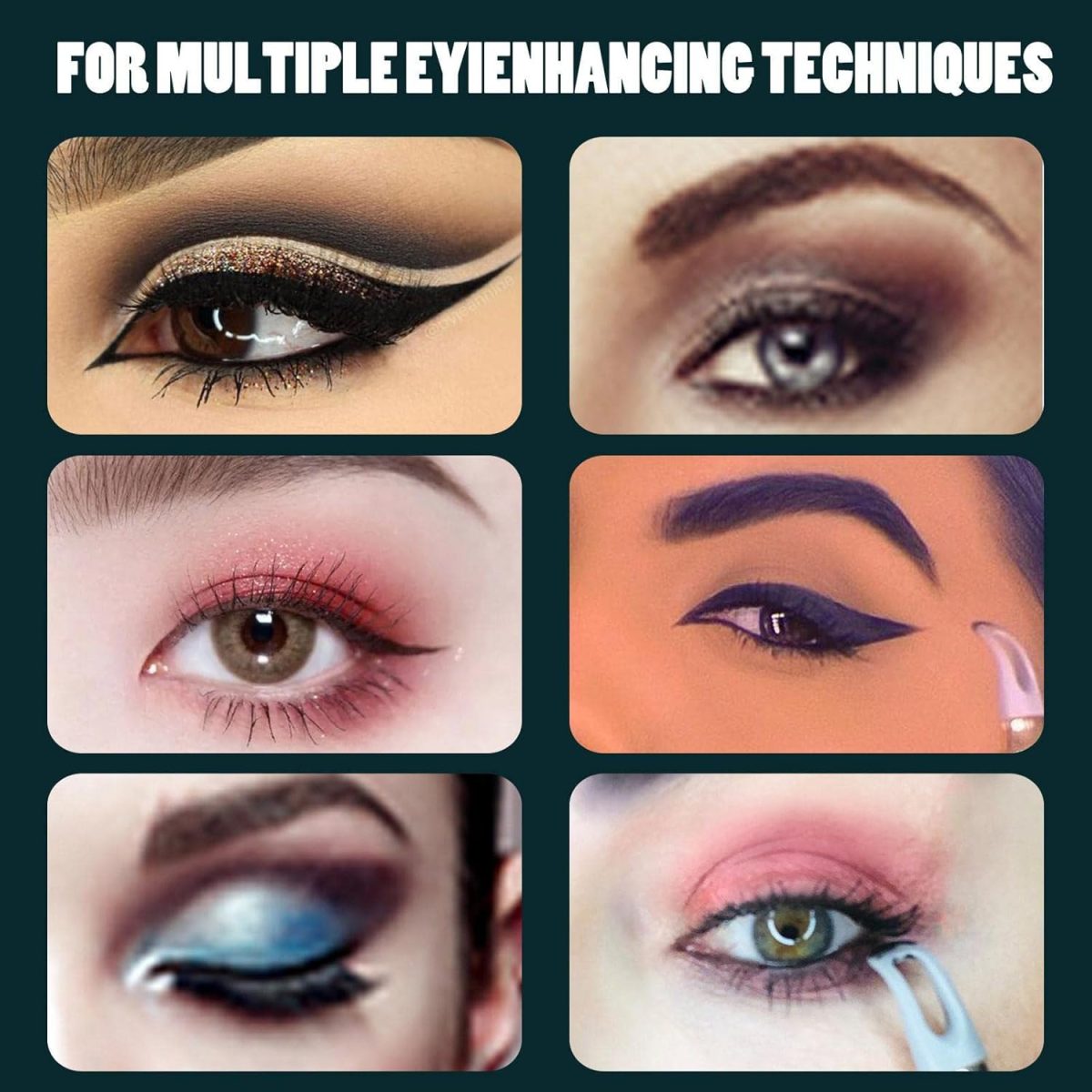 bosig® silicone eyeliner tool, Easy No-Skip Eyeliner, Reusable silicone eyeliner tool, waterproof & long lasting Eyeliner（1 pcs Multicolor Eyeliner tool ） - Image 4