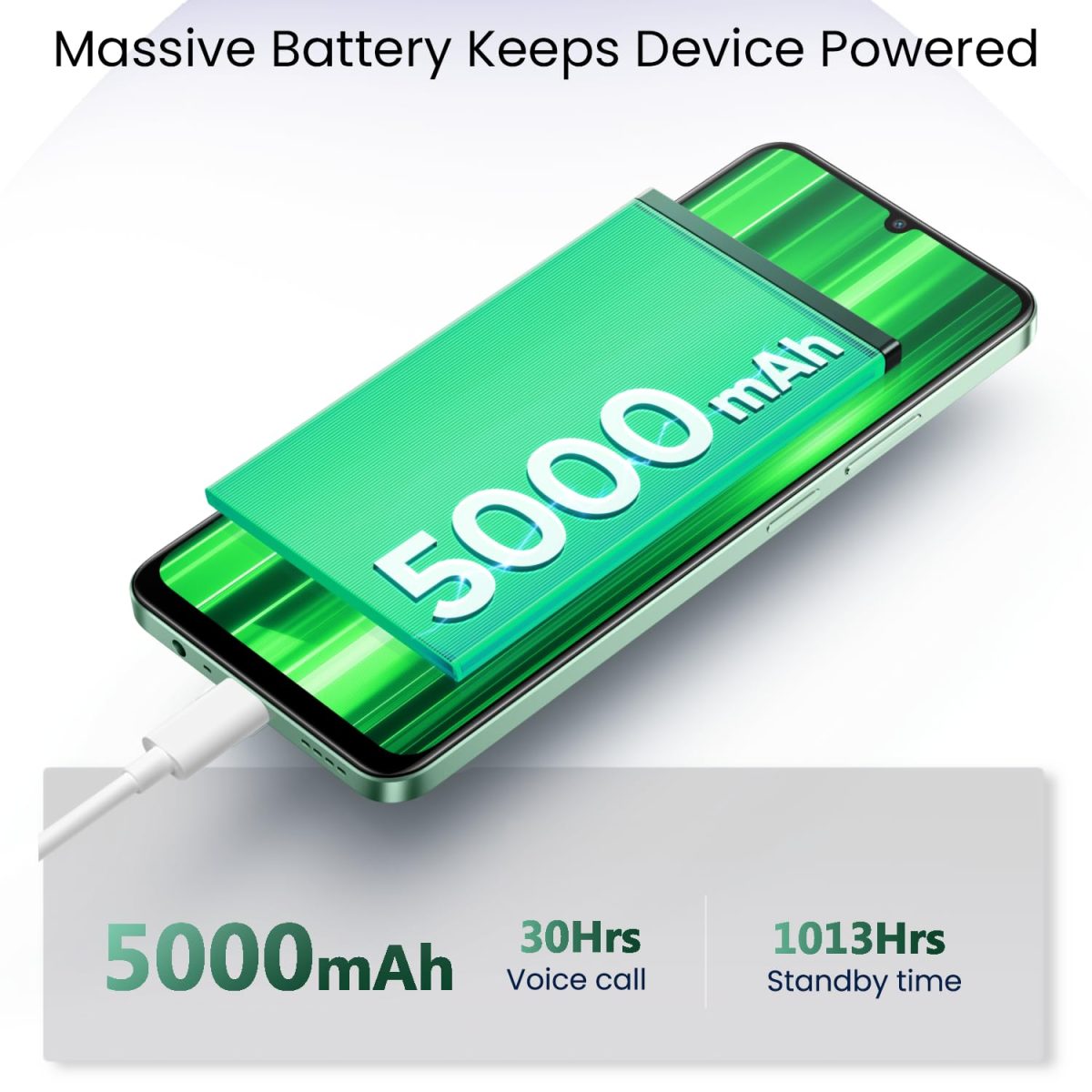 realme C61 4G Smartphone Safari Green 4+64GB, 6.74-inch Screen, 90Hz Display, 5000mAh Battery, 32MP Camera, 7.84mm Ultra Slim Design, Octa-Core, IP54 - Image 4