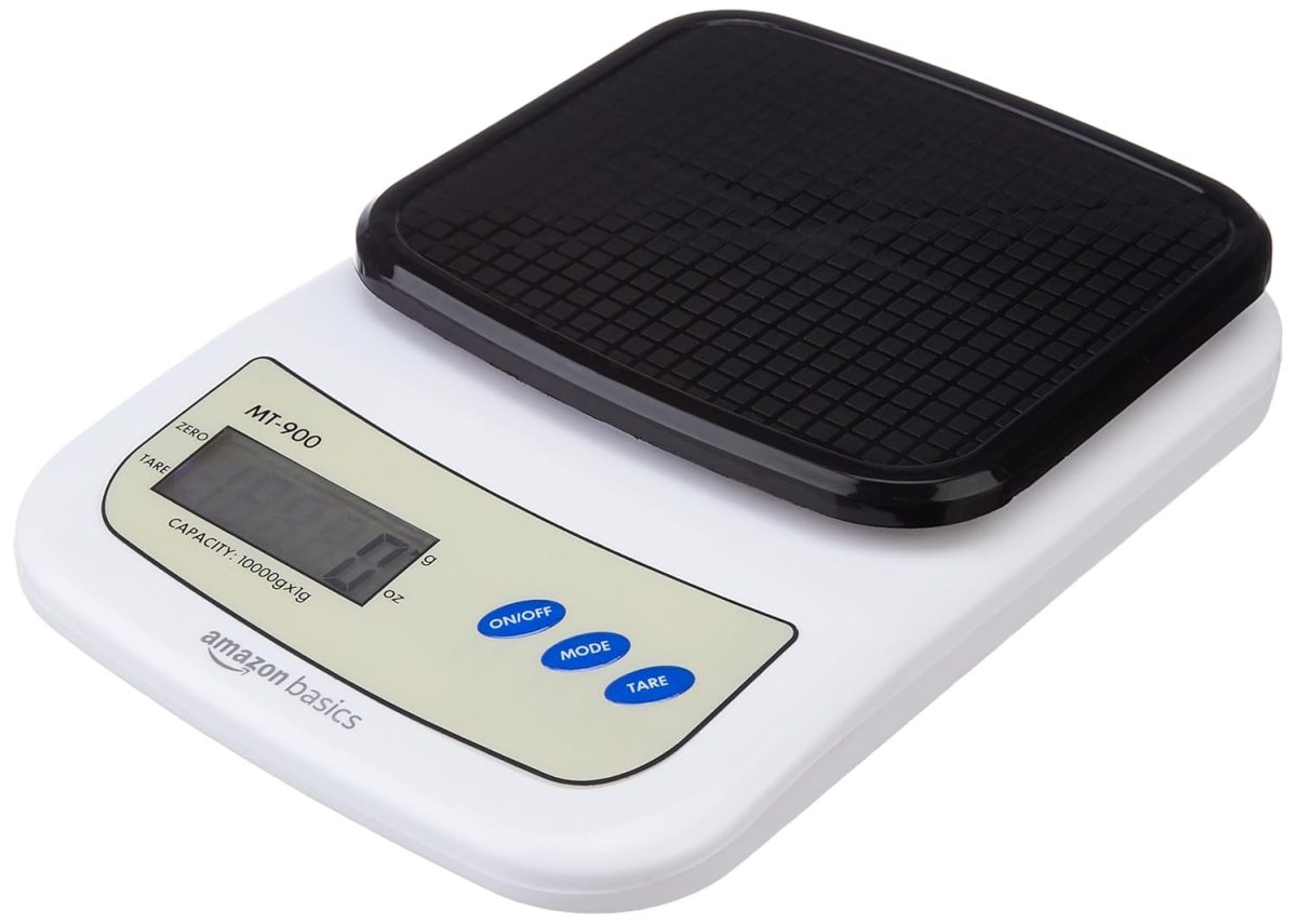 Amazon Basics Portable Digital Weighing Scale for Kitchen | Electronic Weighing Scale With Back light LCD Display and high precision sensors | Range of 1g-10 kg (Black) - Image 6