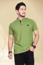 BAGHADBILLO Regular Fit Mandarin Collar T-Shirt Tee for Men & Boys - Image 6