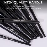 MAANGE 18 Pcs Premium Synthetic Make up Brushes Set Soft Foundation Powder Eyeliner Eye Shadow Makeup Brush Set Professional (Black) - Image 4