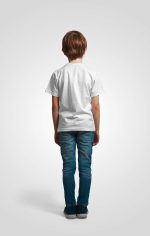 XAGO Solid Casual T-Shirt for Boys Cotton Regular Fit Round Neck Short Sleeve White Monster - Image 4