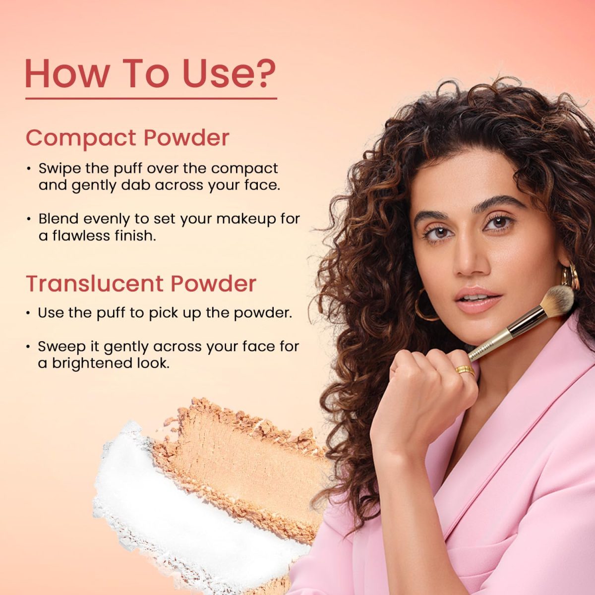 Swiss Beauty Matte & Set Duo Lightweight Compact For All Skin Types| Compact Powder + Translucent Powder | Shade- 02 Beige, 20gm - Image 6
