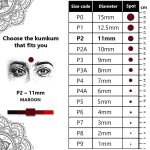 Eyetex Pallavi Sticker Bindi/Pottu|Round|Aloe Vera & Papaya Extracts|Breathable Non-Irritating Velvet Fabric|P2|Maroon|20 Flaps - Image 4