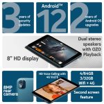 Nokia T10 Android™ 12 Tablet with 8” HD Display, 8MP Rear Camera, AI face Unlock, All-Day Battery, WiFi + 4G Volte | 4 + 64GB - Image 2