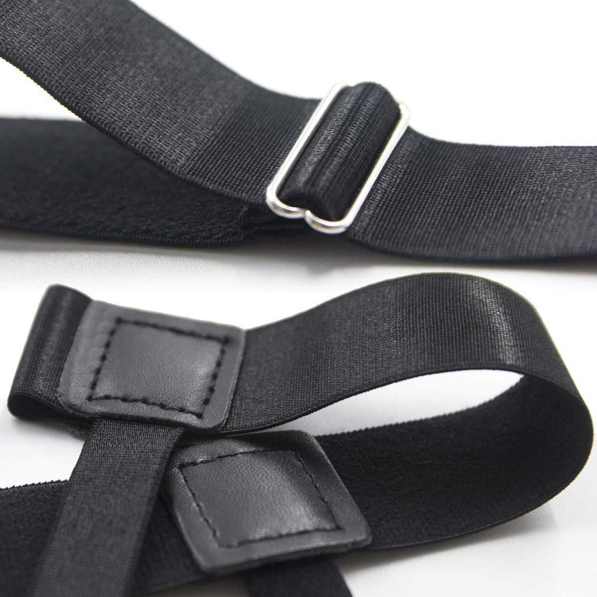 GUSTAVE Men's Shirt Stays Adjustable Elastic Shirt Tucker Belt with Locking Non-Slip Clips - Image 3