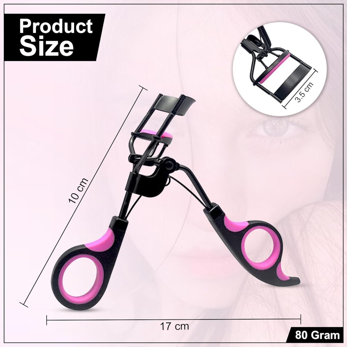 GLUN® Professional Eyelash Curler, Rubber Gripped Stainless Steel Wide Angle Lash Curler, Beauty Makeup Tool Universal Eye Shapes, Painless Fits Get Gorgeous Eyelashes in Seconds - Image 5