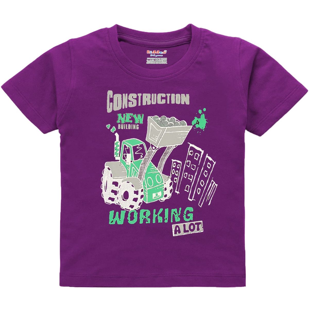 kiddeo Boy's Cotton T-Shirt Multicolor_7-8 Years - (Pack of 6) - Image 3