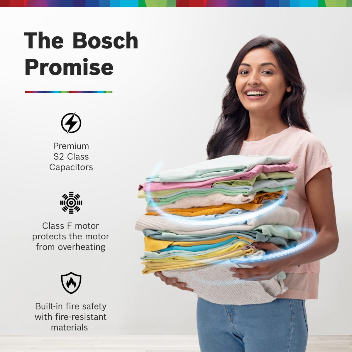 BOSCH 8 kg 5 Star with 1360 High RPM Spin Motor Semi Automatic Top Load Washing Machine Multicolor (WJP802P0IN) - Image 5