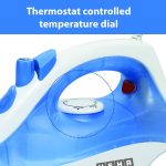 Usha 3713 1300Watt Steam Iron with Self Cleaning Function | Teflon Coated Soleplate | Powerful Steam Output upto18gm/min | 180ml Water Tank Capacity | 2 Years Warranty | (Blue & White) - Image 8