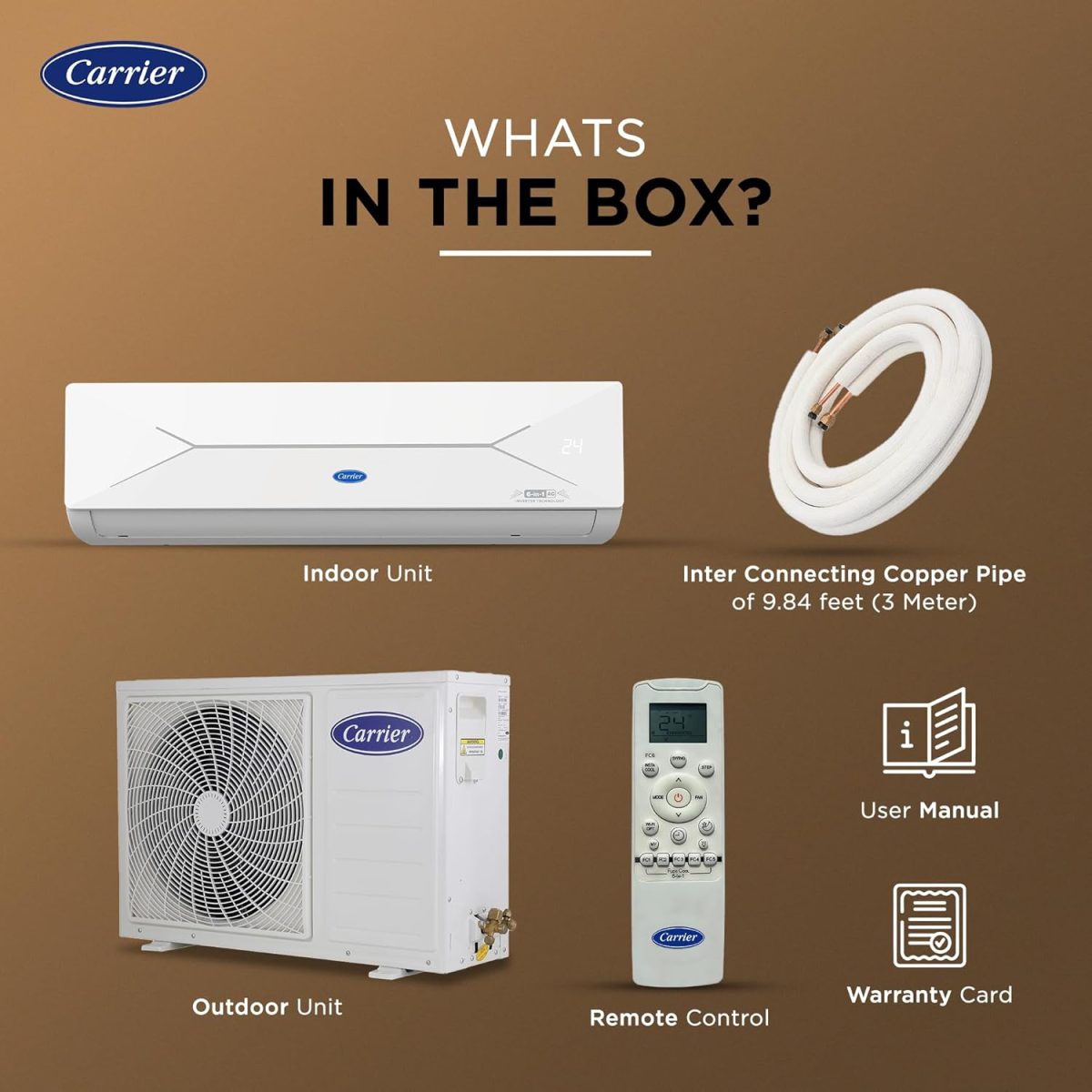 Carrier 1.5 Ton 5 Star Wi-Fi Smart Flexicool Inverter Split AC (Copper, Convertible 6-in-1 Cooling,Smart Energy Display,HD & PM 2.5 Filter, ESTER EDGE FXi (Wi-Fi), CAI19EE5R35W0,White) - Image 11