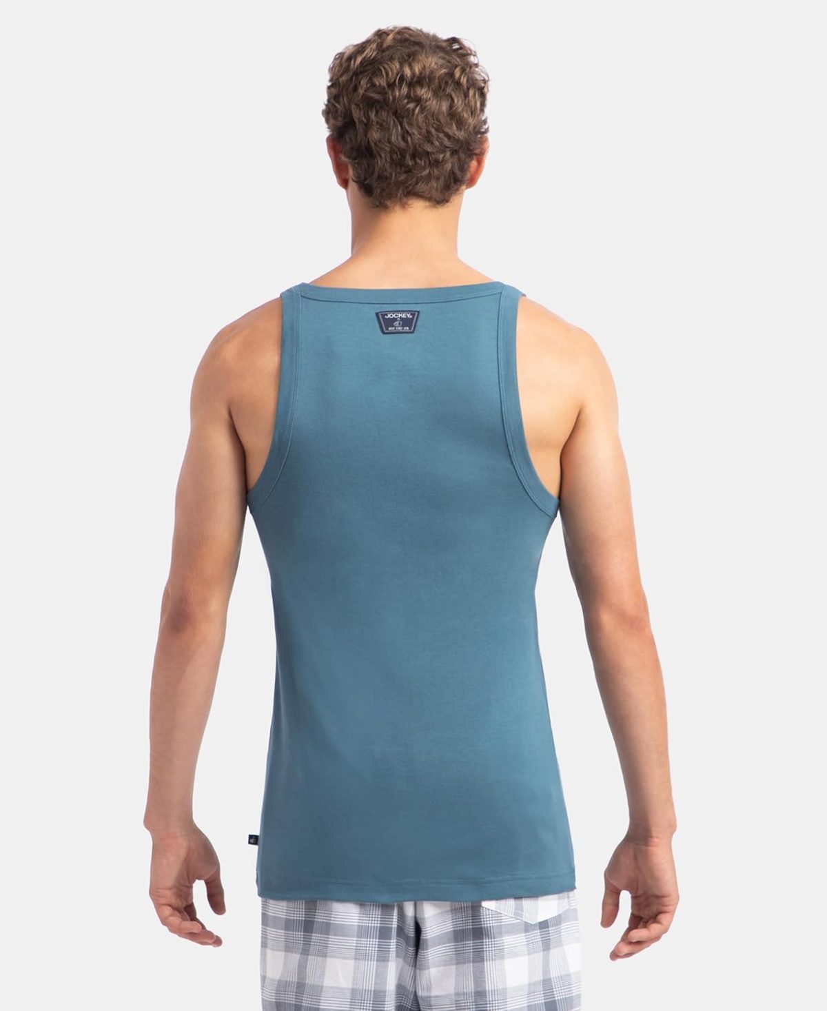 Jockey Men's Super Combed Cotton Regular Fit US26 Rib Square Neckline Gym Vest - Image 3