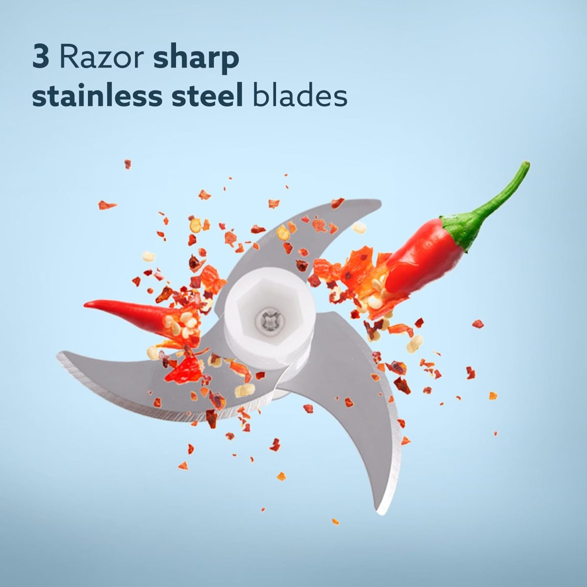 AGARO Elite Rechargeable Mini Electric Chopper, Food Grade Bowl, Stainless Steel Blades, One Touch Operation, for Mincing Garlic, Ginger, Onion, Vegetable, Meat, Nuts, 250 Ml, Black. - Image 5