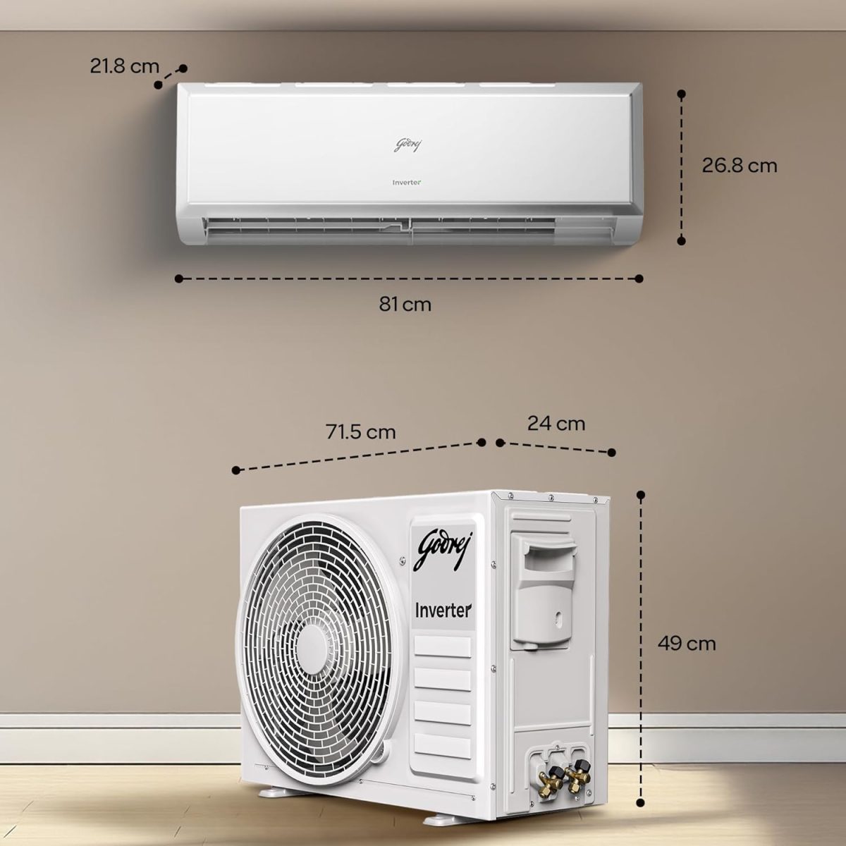 Godrej 1 Ton 3 Star, 5 Years Comprehensive Warranty, 5-In-1 Convertible Cooling, Inverter Split AC (Copper, 2025 Model, Heavy duty cooling at 52 °C, AC1T EI 12PINV3R32 WYQ 3S, White) - Image 6