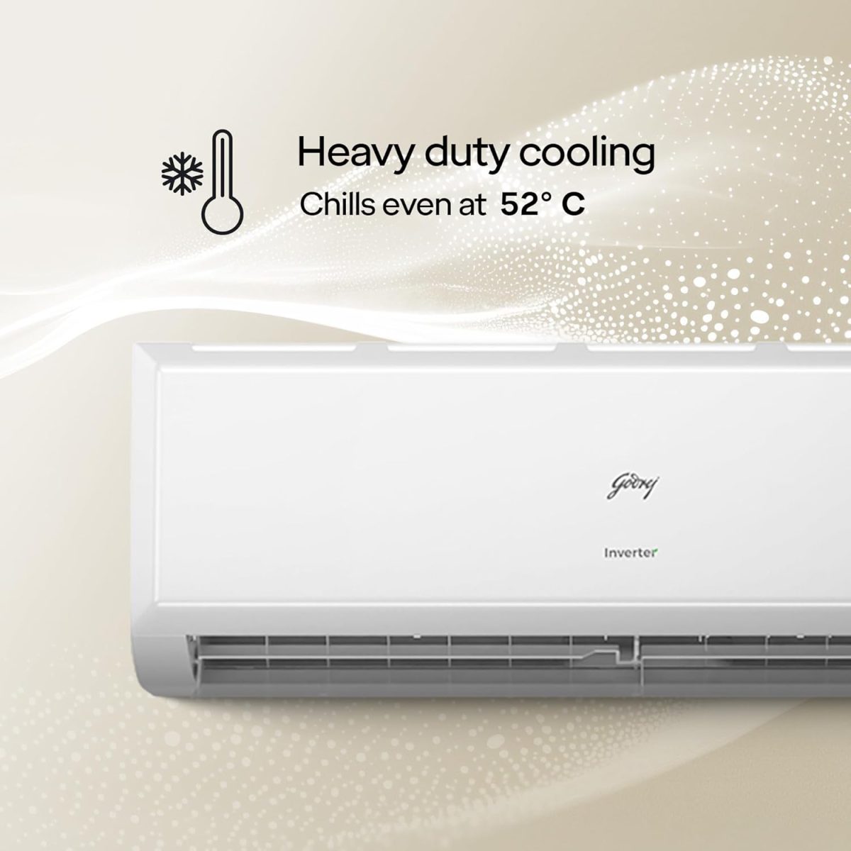Godrej 1.5 Ton 3 Star, 5 Years Comprehensive Warranty, 5-In-1 Convertible Cooling, Inverter Split AC (Copper, 2025 Model, Heavy duty cooling at 52 °C, AC1.5T EI 18P3T WZT 3S, White) - Image 4