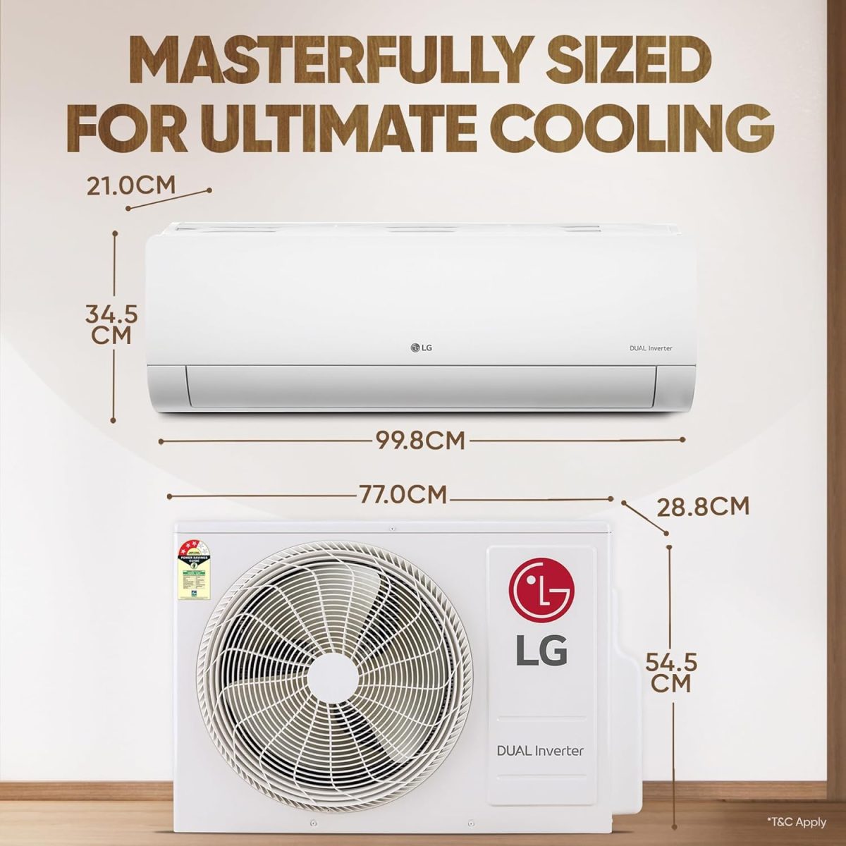 LG 2 Ton 3 Star DUAL Inverter Split AC (Copper, AI Convertible 6-in-1, Diet Mode+, Faster Cooling & Energy Saving, 4 Way Swing, HD Filter with Anti-Virus Protection, US-Q24ENXE, White) - Image 5