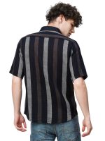 Exclusive Stripes Half Sleeve Crochet Stripes Shirt for Men | AB_TB_470 - Image 7
