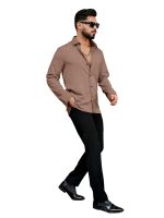 Men's Regular Fit Poly Popcorn Casual Shirt - Image 4