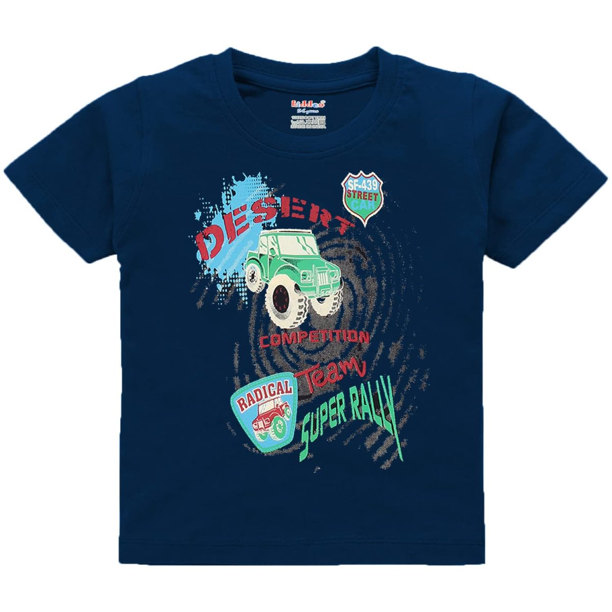 kiddeo Boy's Cotton T-Shirt Multicolor_7-8 Years - (Pack of 6) - Image 2