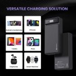 Portronics Luxcell B 20K Advanced 20000 mAh Power Bank with 22.5W Max Output, LED Battery Display, 22.5w Mach USB-A Output, 20w Type C PD Output, Type C Input, Wake Up Button(Black) - Image 6