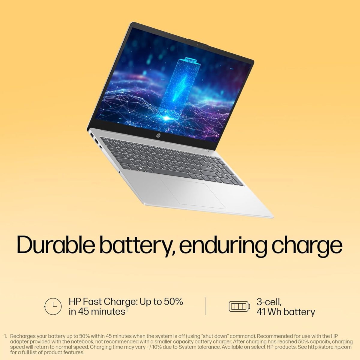 HP Laptop 15, Enhanced by AI, AMD Ryzen 5 7535HS, 15.6-inch (39.6cm), FHD, 8GB DDR5, 512GB SSD, AMD Radeon Graphics, 1080p FHD Camera w/Privacy Shutter, Backlit KB (Win 11, Silver, 1.59kg), fc1004AU - Image 6