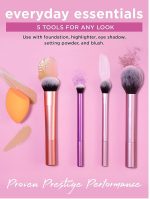URBANMAC Artist Essentials Complete Face Makeup Brush Set for Makeup Artist Inspired Looks, 5 Count (Pack of 1) MULTICOLOR - Image 3