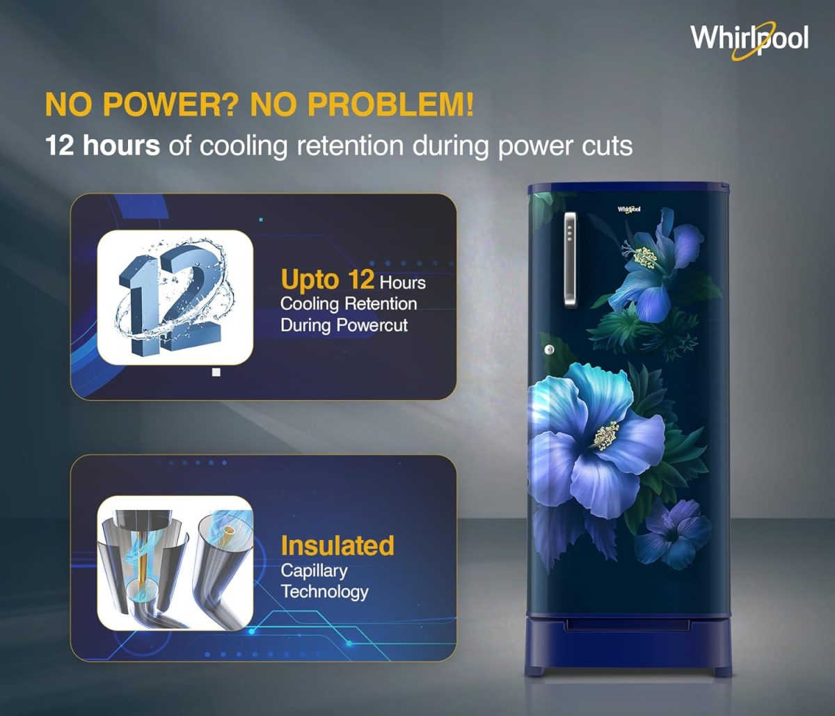 Whirlpool 184 L 5 Star Direct-Cool Single Door Refrigerator with Intellisense Inverter Compressor (205 WDE ROY 5S Inv SAPPHIRE SPRING-Z) - Image 6
