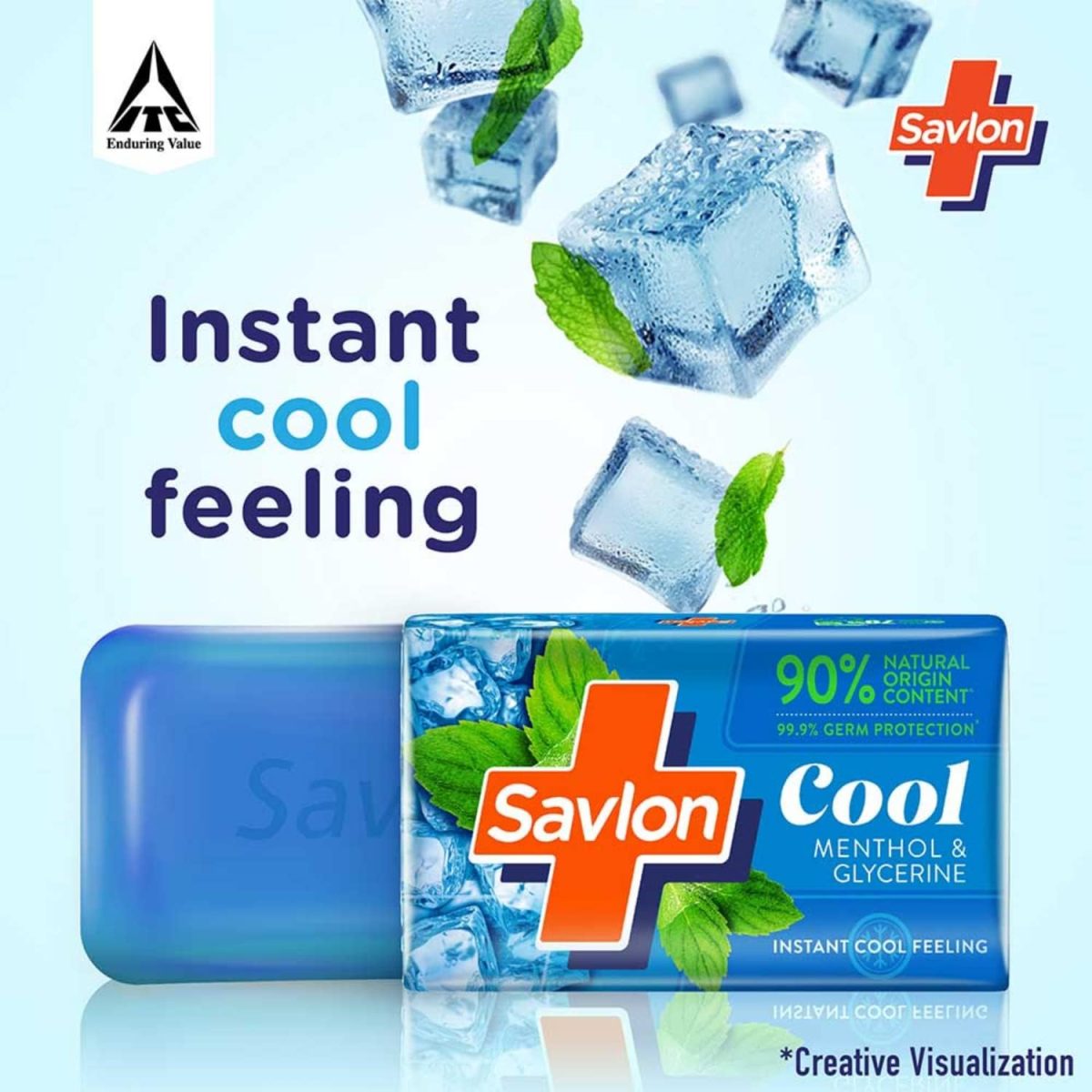 Savlon Cool Soap, with Menthol & Glycerin, 600g (120g - Combo Pack of 5), For All Skin Types - Image 3