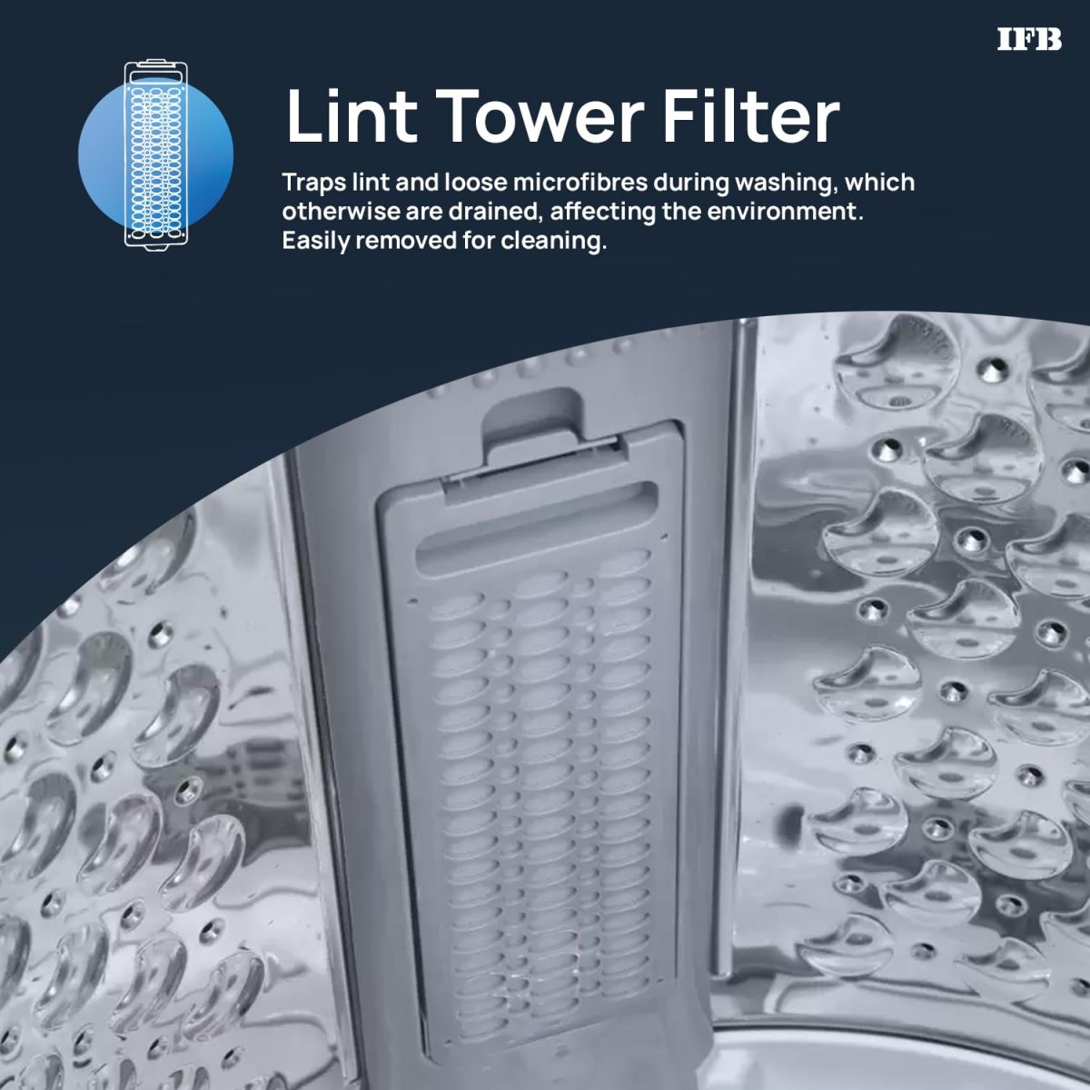 IFB 7 Kg 5 Star with Deep Clean Technology Powered by AI, Fully Automatic Top Load Washing Machine (TL701MG1, ActivMix, Aqua Energie, Med Grey) - Image 9