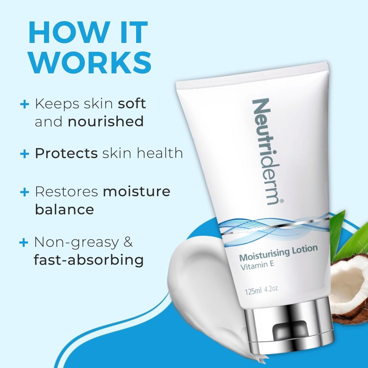 Neutriderm Moisturising Lotion w/Vitamin E - 125 mL - Image 2