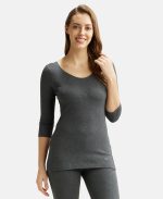 Jockey 2503 Women's Super Combed Cotton Rich Three Quarter Sleeve Slim Fit Thermal Top with Stay Warm Technology - Image 5