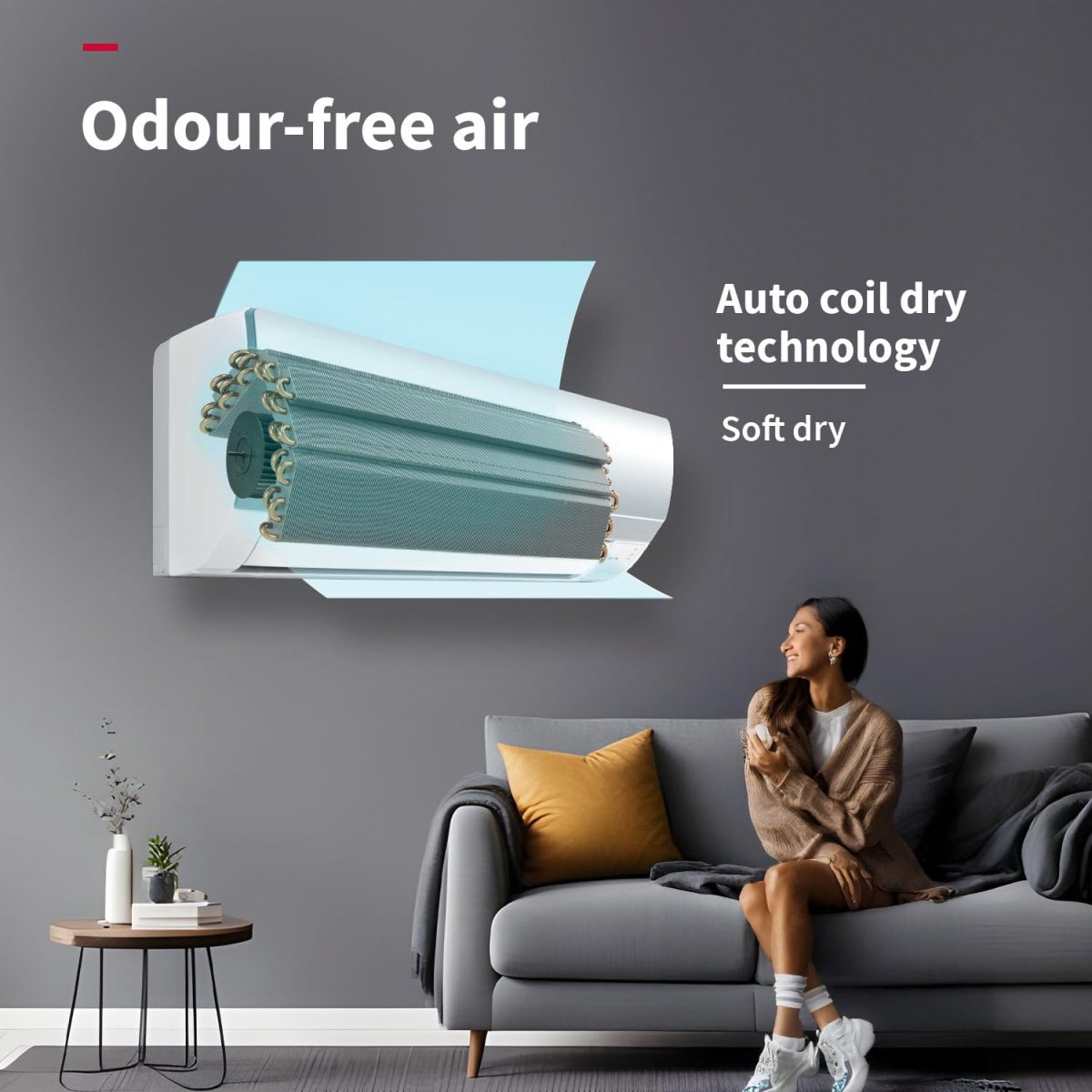 Hitachi 1 Ton Class 3 Star, 4-Way Swing, Long airthrow, Fixed Split AC (100% Copper, Dust Filter, 3200FL RAS.B312PCAIBA1, White) - Image 4