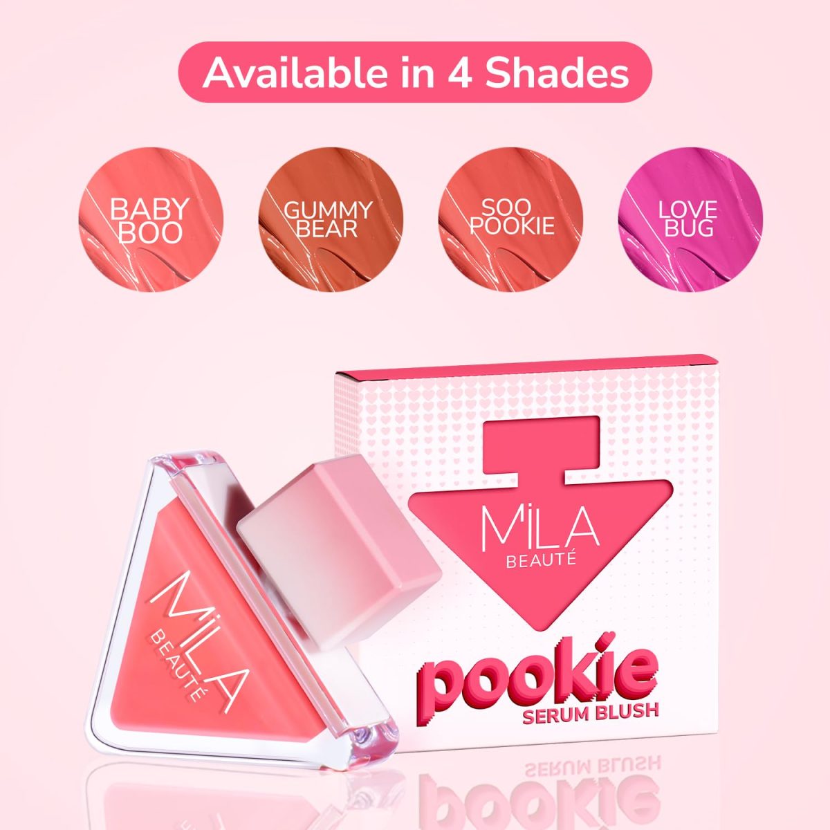 Mila Beauté Pookie Serum Liquid Blush for Face Makeup | Highly Pigmented & Easily Blendable Blusher | Non Drying Formula with Orange Peel Extracts | Suitable for Indian Skin Tones - Baby Boo - Image 8
