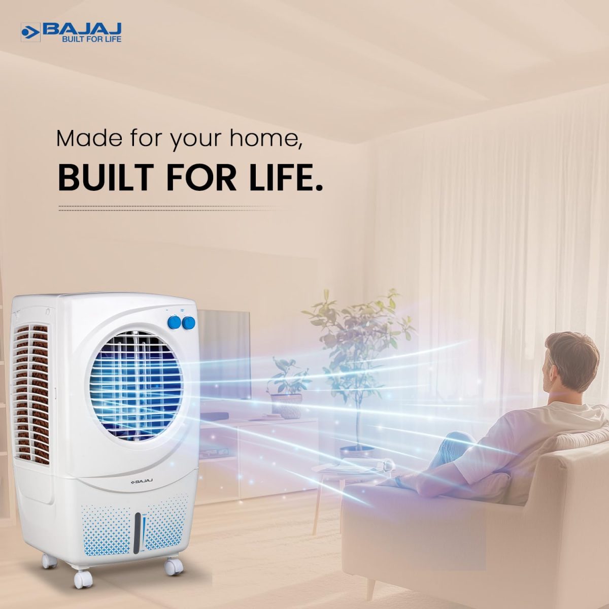 Bajaj PX97 Torque New 36L Personal Air Cooler For Home | High Speed Fan | 30Ft Powerful Air Throw | Inverter Compatible | Cooler For Room | 3 Yrs (1 Yr Standard + 2 Yrs Extended) Warranty【White】 - Image 5