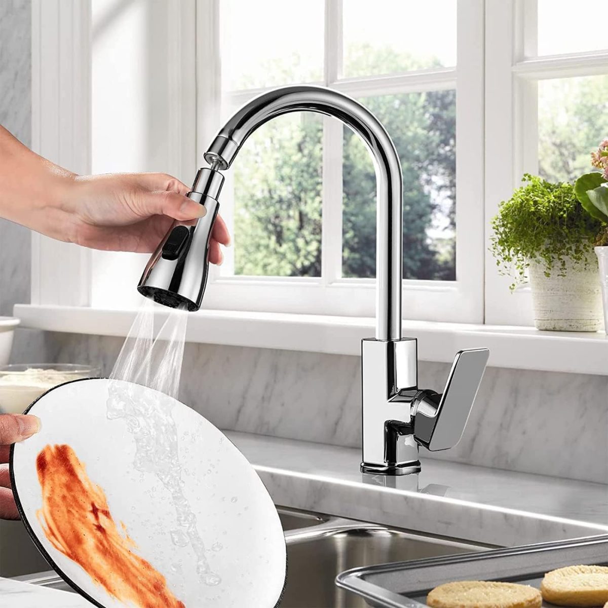 Nubilous Tap Extender for Kitchen Sink, Flexible Faucet with Tap Extension for Convenient Use Upgrade Your Kitchen Sink with Flexible Tap for Easy Access - Image 7