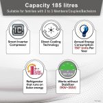 LG 185 L 4 Star Inverter Direct-Cool Single Door Refrigerator (GL-D199OSEY, Scarlet Euphoria, Base stand with drawer) - Image 2