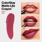REVLON Colorstay Matte Lite Crayon Lipstick, Ultra-Precise Tip with built in Sharpner, Bold Color in Comfortable, Non-Drying Matte Formula, Water-Resistant Non-Drying Lipcolor Lifted - (011) - Image 5