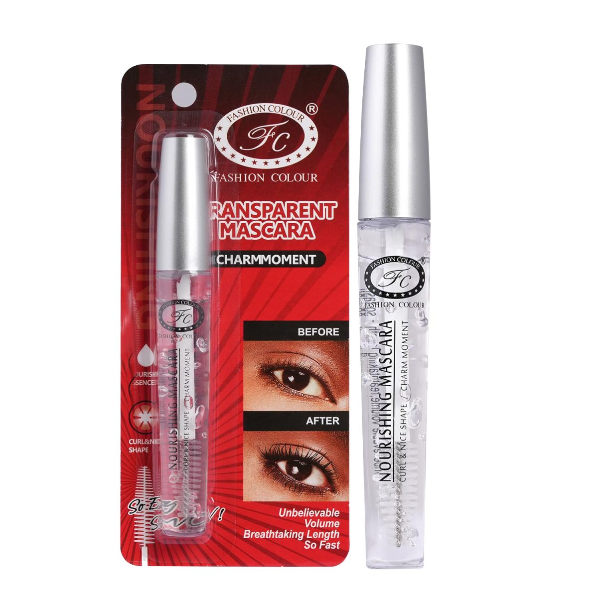 Fashion Colour Clear Lash & Brow Mascara – 8ml | Transparent Mascara Waterproof & Long Lasting | Clear Eye Brow Enhancer, Eye Brow Set Gel & Shaper, Lengthening Mascara for Women Enriched with Vitamin E (Transparent) - Image 7