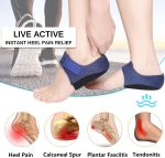 Gel Heel cups Silicon Heel Pad for Heel Ankle Pain, Heel Spur Shoe Support Pad for Men and Women Shock Cushion Pad for Heels Cushion Heel Blue (GEL PAD BLUE PAIR) - Image 2
