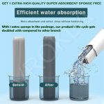 VROKLA Mini Mop for Kitchen, Floor, Glass, Car & More - 2 Sponges, Self Squeeze, Strong Absorbent, Wet & Dry Use, Multicolour, ABS & Sponge Material - Image 3